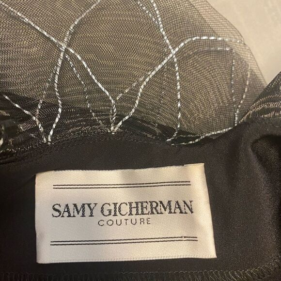 Samy Gicherman couture black blouse, M - Picture 9 of 9